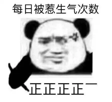  沙雕熊猫头从此我与你化友为敌
