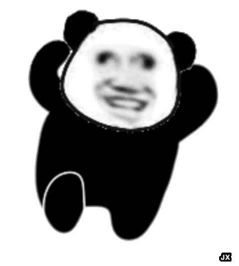 熊猫头表情包打人搞笑
