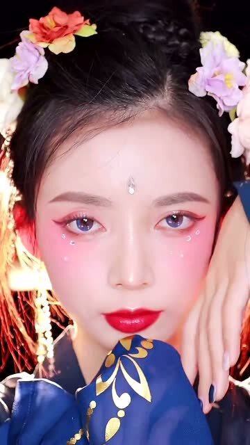  哈妮克孜仿妆,说的是仿妆,最后的妆容跟哈妮克孜有9分相似