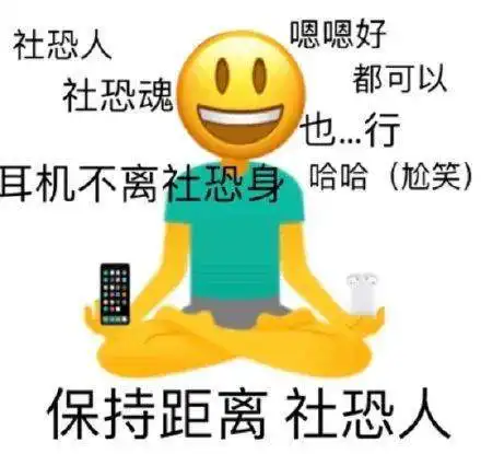  社恐plus我,对人过敏