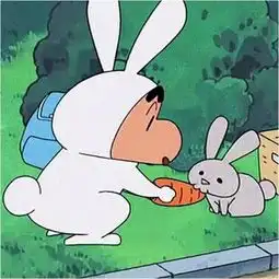 求蜡笔小新喂兔子情侣头像 求蜡笔小新喂兔子情侣头像