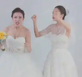 baby倪妮身穿低胸婚纱抢捧花表情夸张出彩