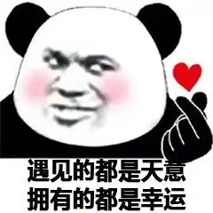  熊猫头撩妹表情包