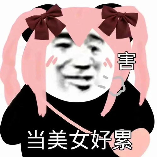 熊猫头表情包i当美女好累