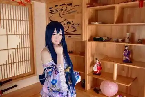  园田海未cosplay,想和你一起去看樱花啊