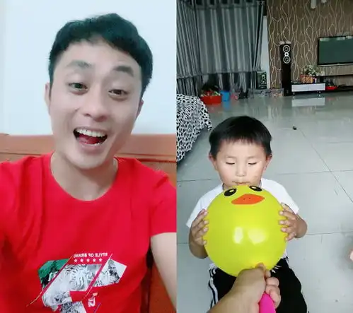  小黄鸭气球吹得好大呀