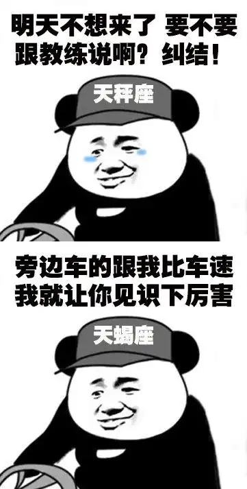  十二星座学车表情包,超搞笑,我双子挺准的,看看你的准不准