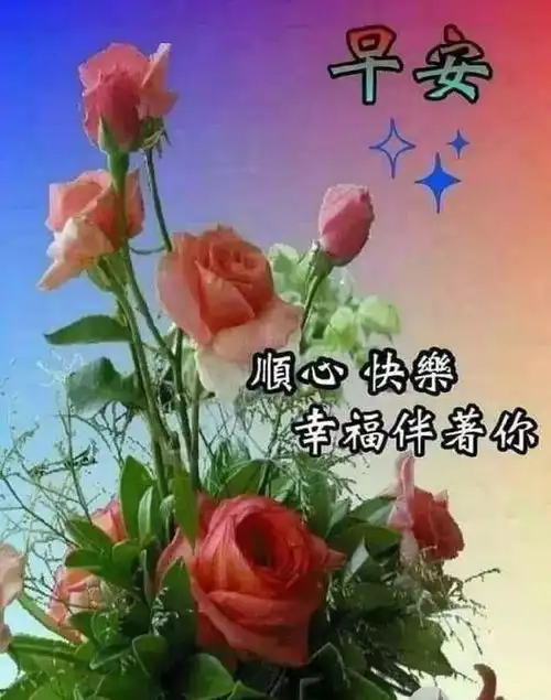  最新早上好问候语鲜花图片早晨好祝福表情包