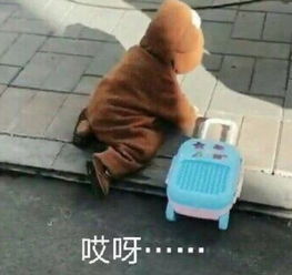 你走吧表情包拖行李箱