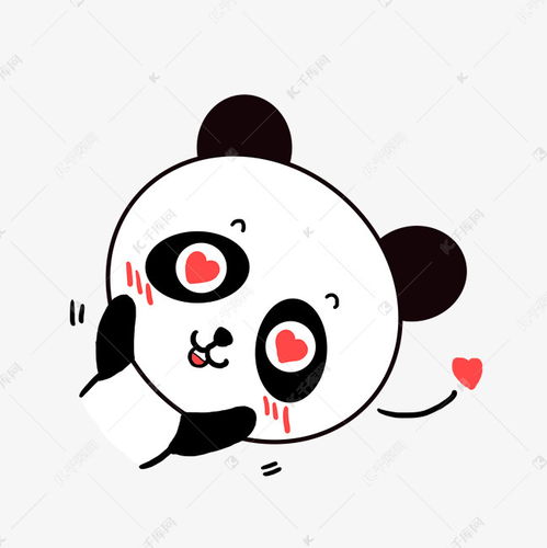  表情q版可爱卡通歪头小动物表情包小熊猫心动素材图片免费下载千库网表情