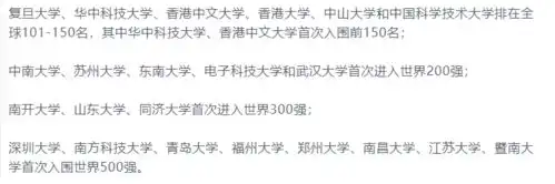  表情最新世界大学排名出炉中国154所学校上榜,有你的母校吗...表情