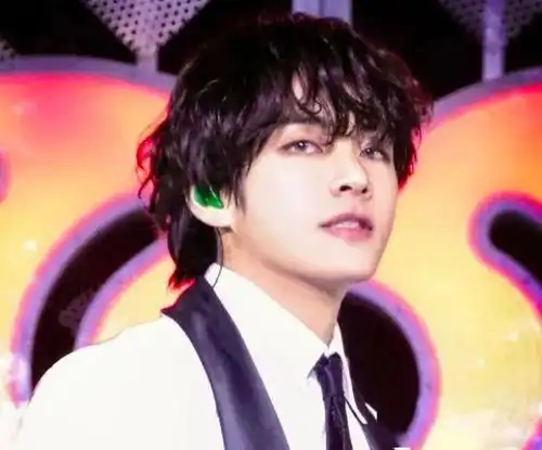  bts防弹少年团v又去烫人生发型了表情太震惊,是被自己帅到了吗