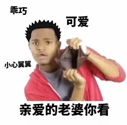  沙雕空钱包表情包图片