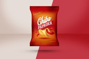  多用途的时尚可爱食品零食包装样机展示模型mockups