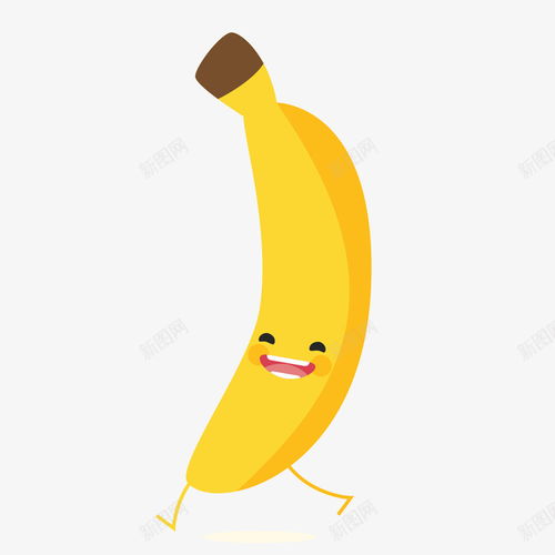  黄色的开心香蕉表情页面网页平面电商创意素材卡通香蕉素材