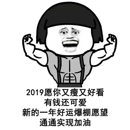  适合2019跨年发朋友圈的图文表情包