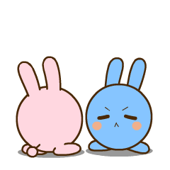  圆溜溜的小兔兔表情包gif