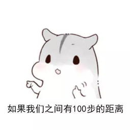  小仓鼠连环套路表情包如果我们之间有100步的距离