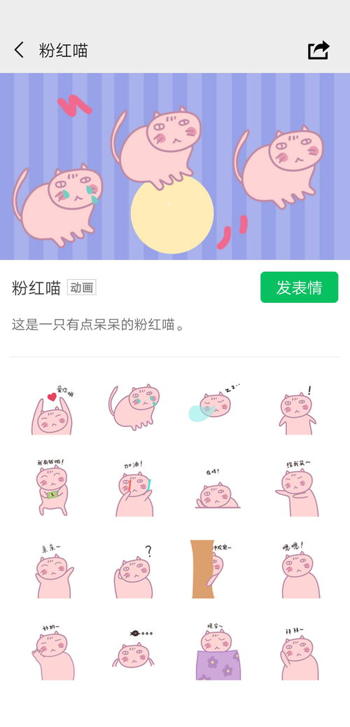  粉红喵表情包系列