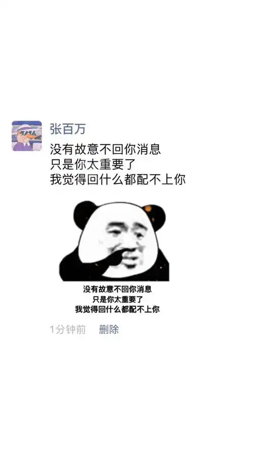  没有故意不回你消息只是你太重要了我觉得回什么都配不上你沙雕操作每日迷惑行为聊天记录