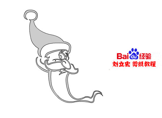  圣诞节素材圣诞老人表情神秘刘立宏剪纸
