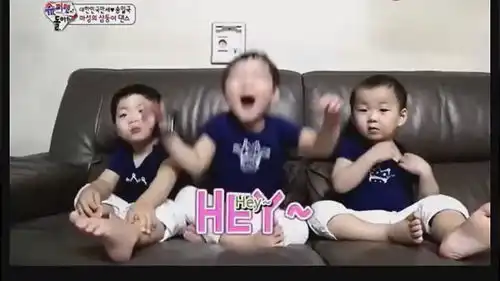  韩国宋氏三胞胎超萌群舞能成为表情包的孩子,就是可爱