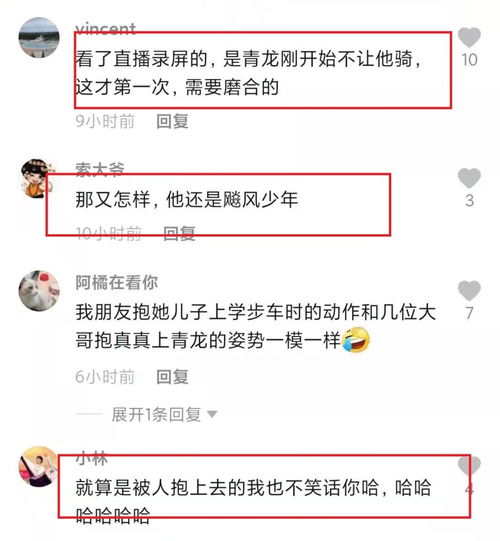  丁真首次骑上骏马青龙,上马姿势有些搞笑,旁边大哥表情亮了