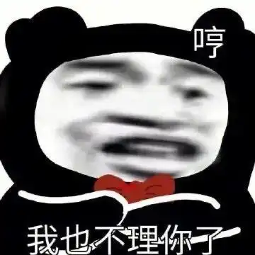 沙雕表情包哼,我也不理你了