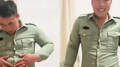  妻子晒退伍丈夫重穿军装,画面逗乐网友衣服质量真好