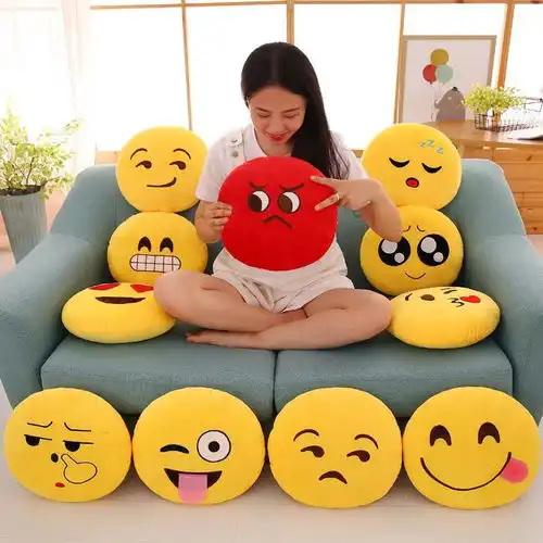  大号抱枕表情包抱枕超萌毛绒玩具公仔枕头笑脸靠垫睡觉可爱布娃娃
