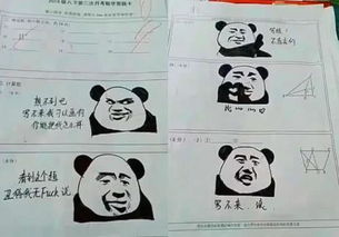  那些年交白卷的同学真刚啊,试卷上画表情包真牛,网友现在废了