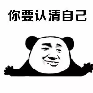  熊猫头表情包你要认清自己