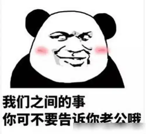  熊猫头很坏坏表情我们之间的事,可千万不要告诉别人哦