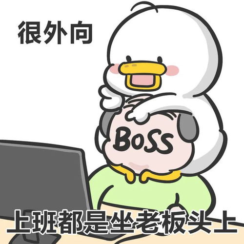  很外向,上班都是坐老板头上丨表情包