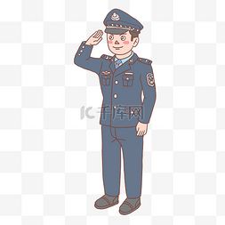  警察敬礼卡通图片警察敬礼卡通图片素材免费下载千库网
