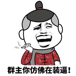  搞笑表情包群主你仿佛在装逼