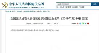  海关最新通知木质包装的出口货物需提供该合格凭证
