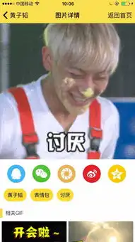  黄子韬在快乐大本营说的表情包是那个