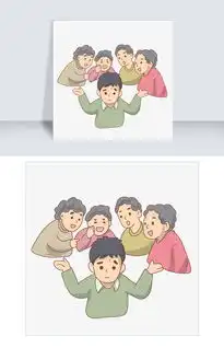  手绘老人与孙子场景插画图片素材psb格式下载动漫人物大全