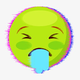  圆脸表情故障艺术风格图片素材其他格式下载装饰图案大全