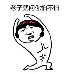  老子就问你怕不怕表情包