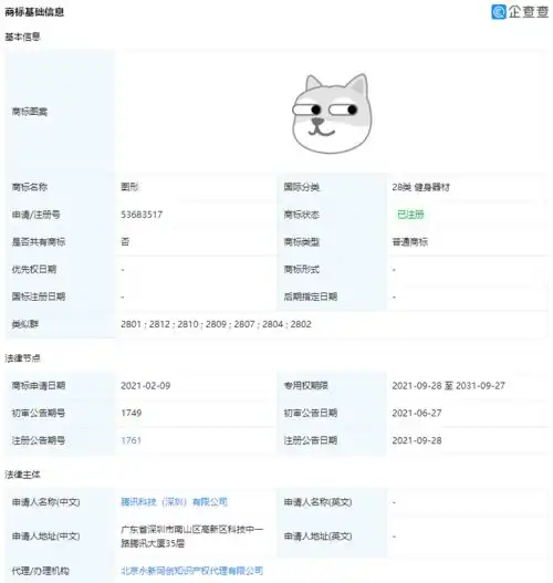  大公司动态腾讯成功注册狗头表情包商标oppo成立元时空企业管理公司