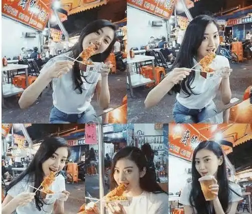  女明星吃东西杨幂,赵丽颖,关晓彤,热巴