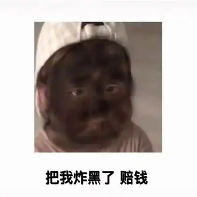  抖音你把我炸黑了赔钱表情包超级可爱的抖音火热表情