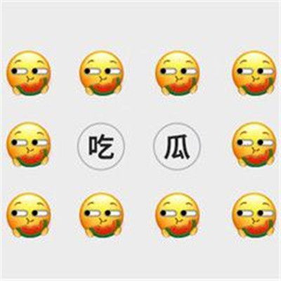  一组超级可爱的吃瓜表情包吃瓜人专属的表情包合集