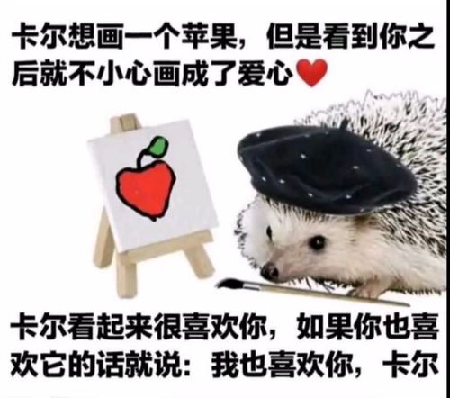  小刺猬卡尔给你送来了一杯水表情包