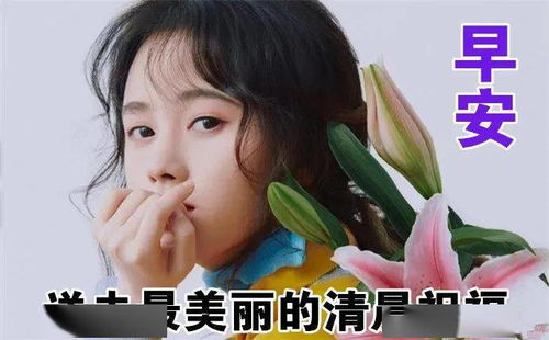  2020早上好动图表情美女,清晨祝福早上好问候语温馨语录