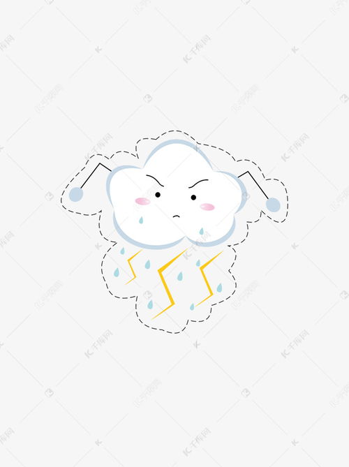  白云元素之卡通可爱天气表情包云朵素材图片免费下载千库网