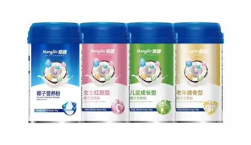  南国椰子营养粉平面包装撒起欢儿来zcool