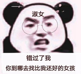  熊猫头表情包错过了我,你到哪里去找比我还好的女孩